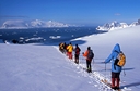 Skiing back to the ship